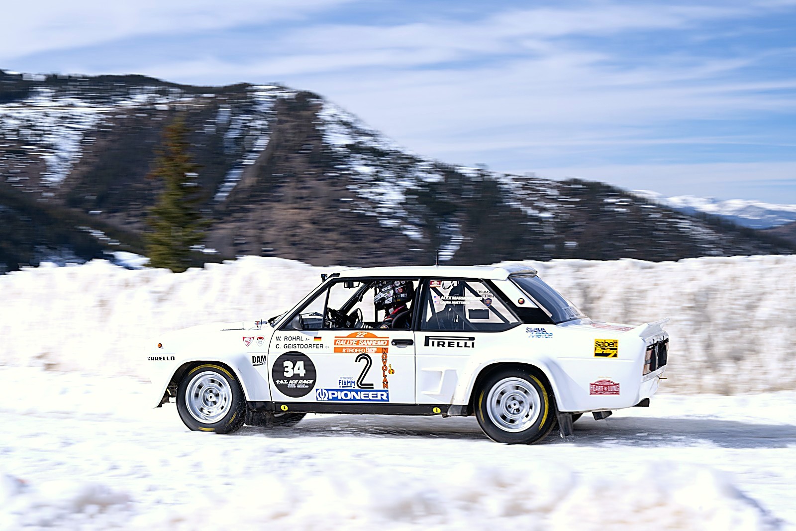 Fiat 131 Abarth at the F.A.T. Ice Race 2026