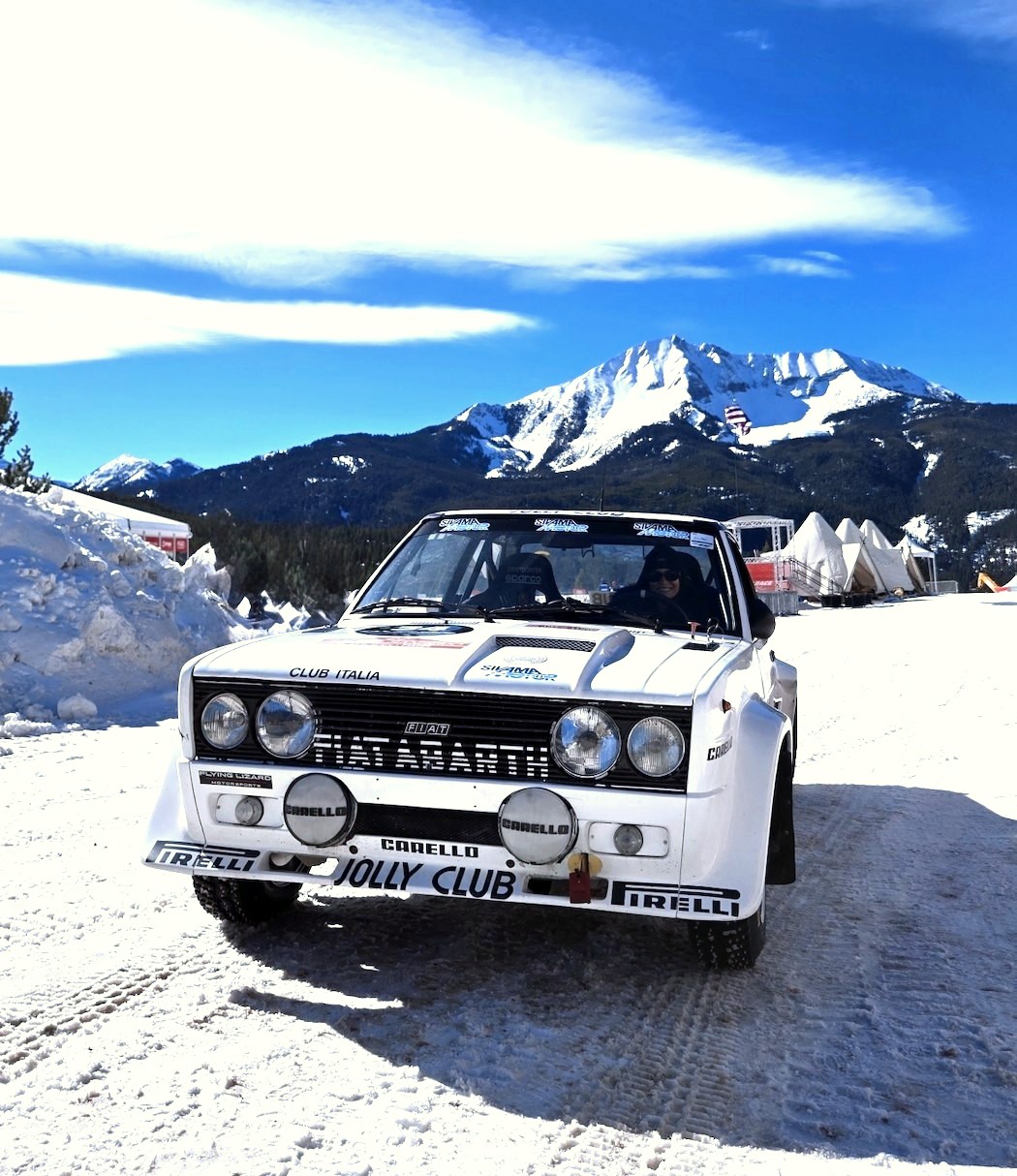 Fiat 131 Abarth below the snowy peaks, F.A.T. Ice Race 2026