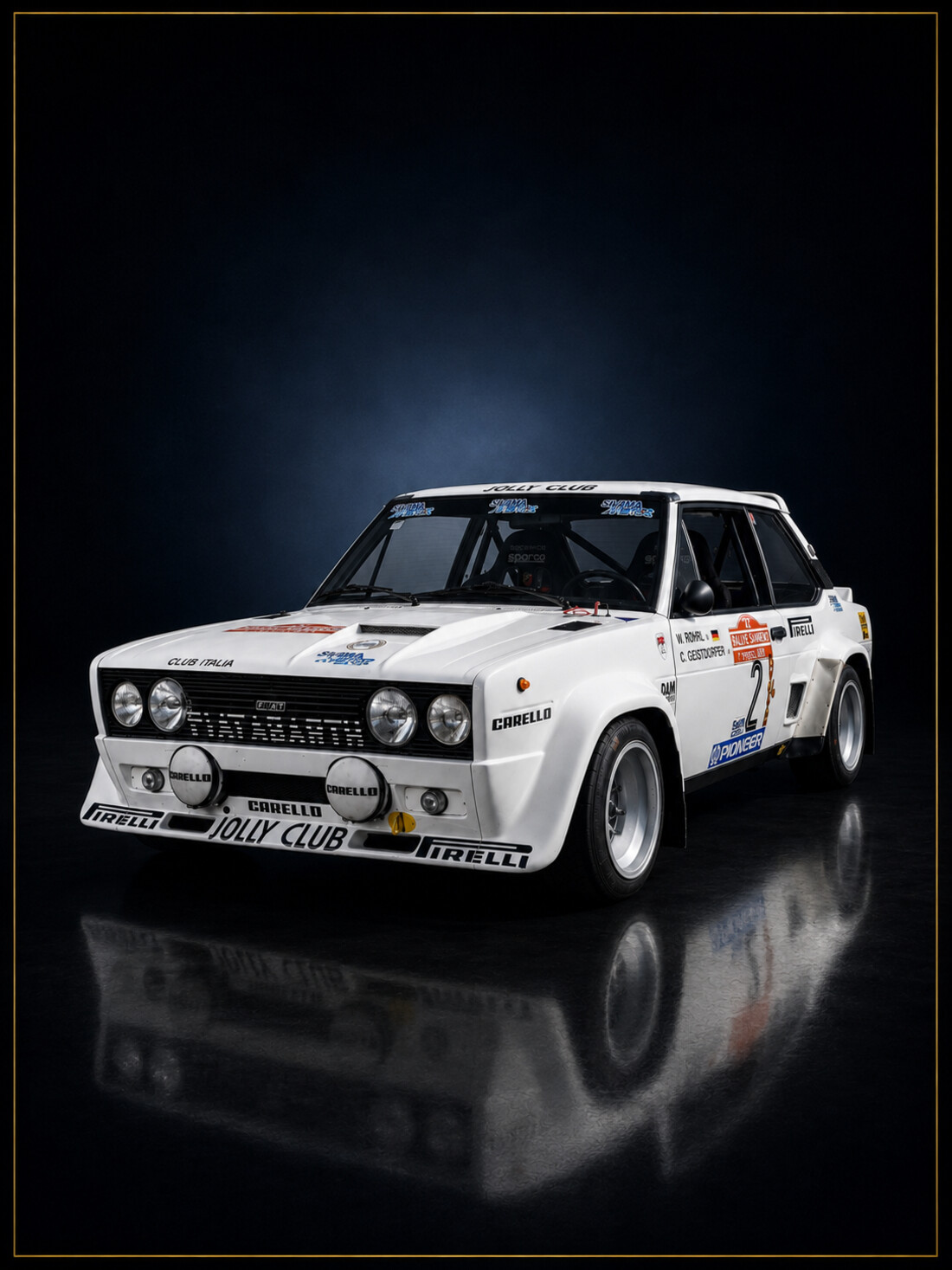 Fiat 131 Abarth Jolly Club studio portrait