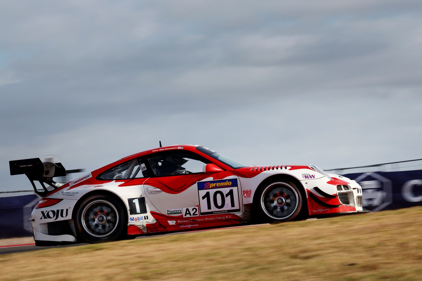 Porsche 911 GT3 R No. 101 in the COTA hills, Masters Endurance Legends COTA 2022