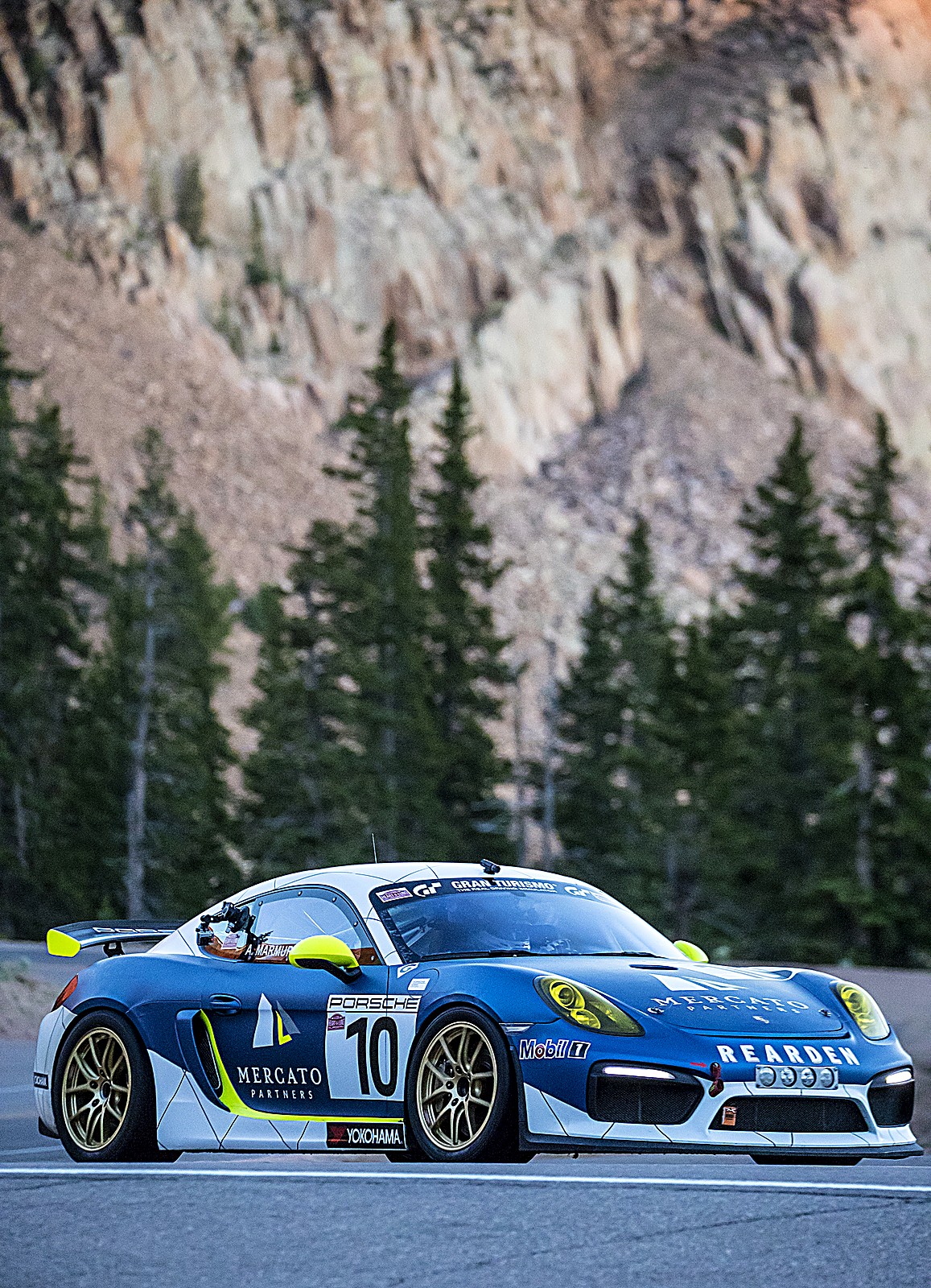 Porsche Cayman GT4 Clubsport No. 10 at the Pikes Peak International Hill Climb 2018