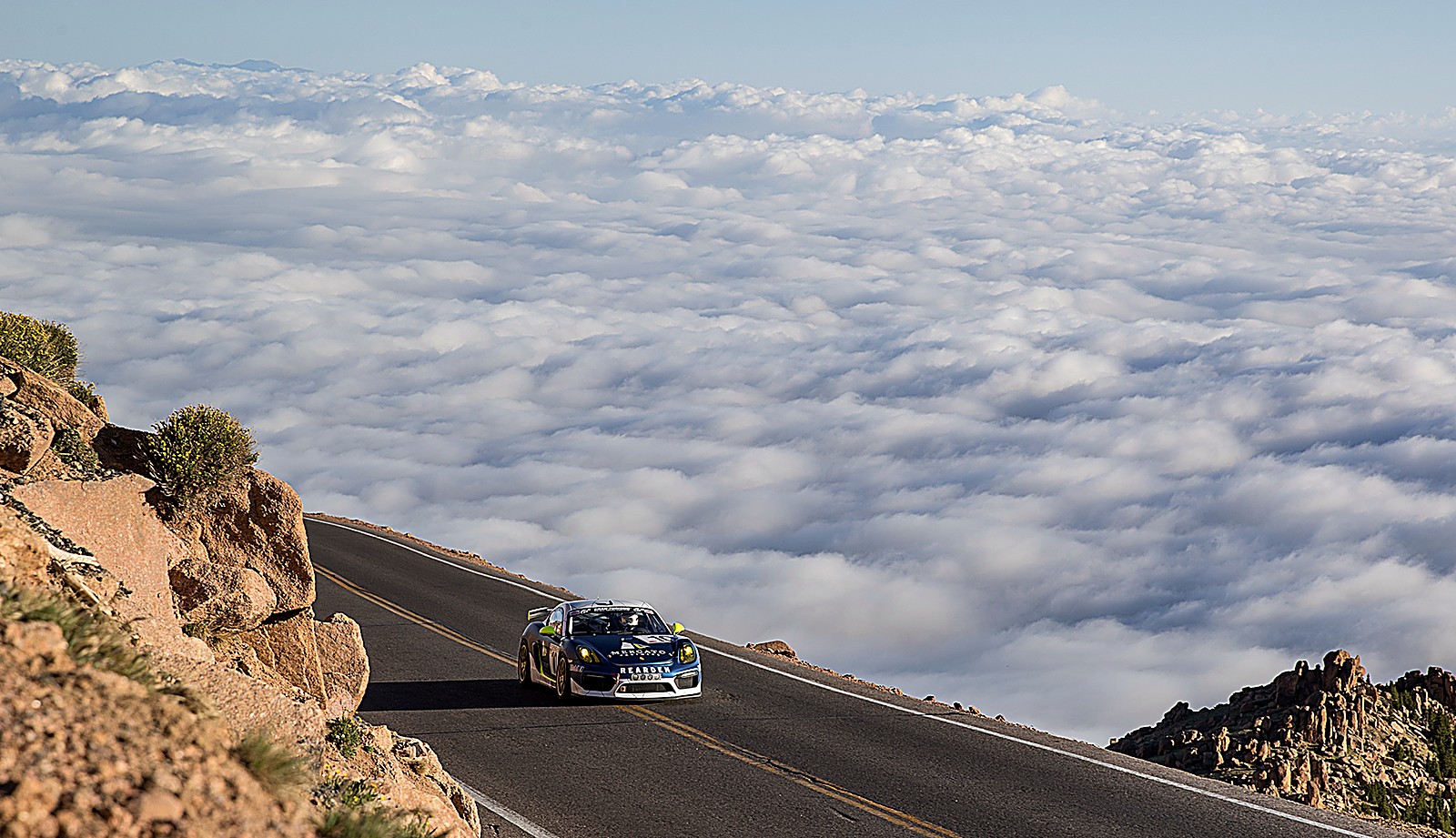 Porsche Cayman GT4 Clubsport No. 10 at the Pikes Peak International Hill Climb 2018