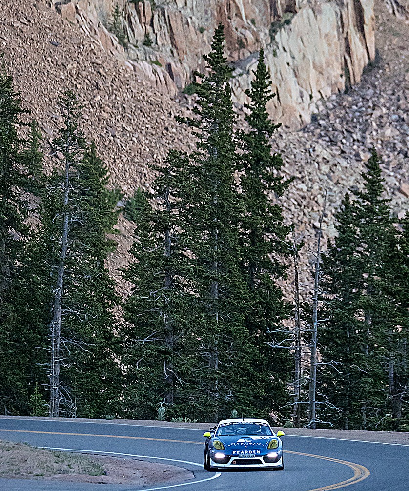 Porsche Cayman GT4 Clubsport No. 10 at the Pikes Peak International Hill Climb 2018