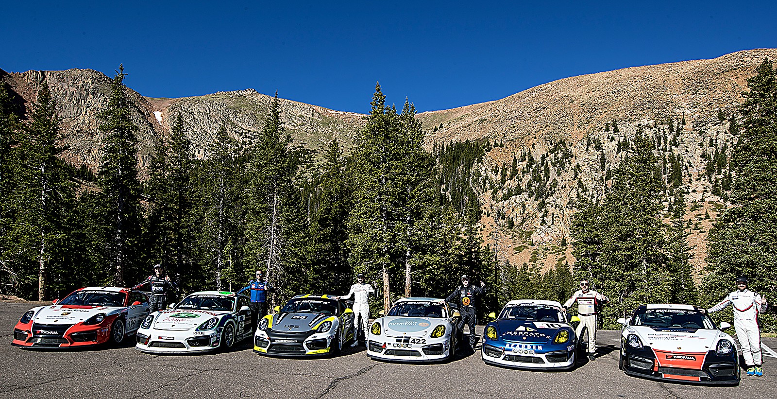 Porsche Cayman GT4 Clubsport No. 10 at the Pikes Peak International Hill Climb 2018