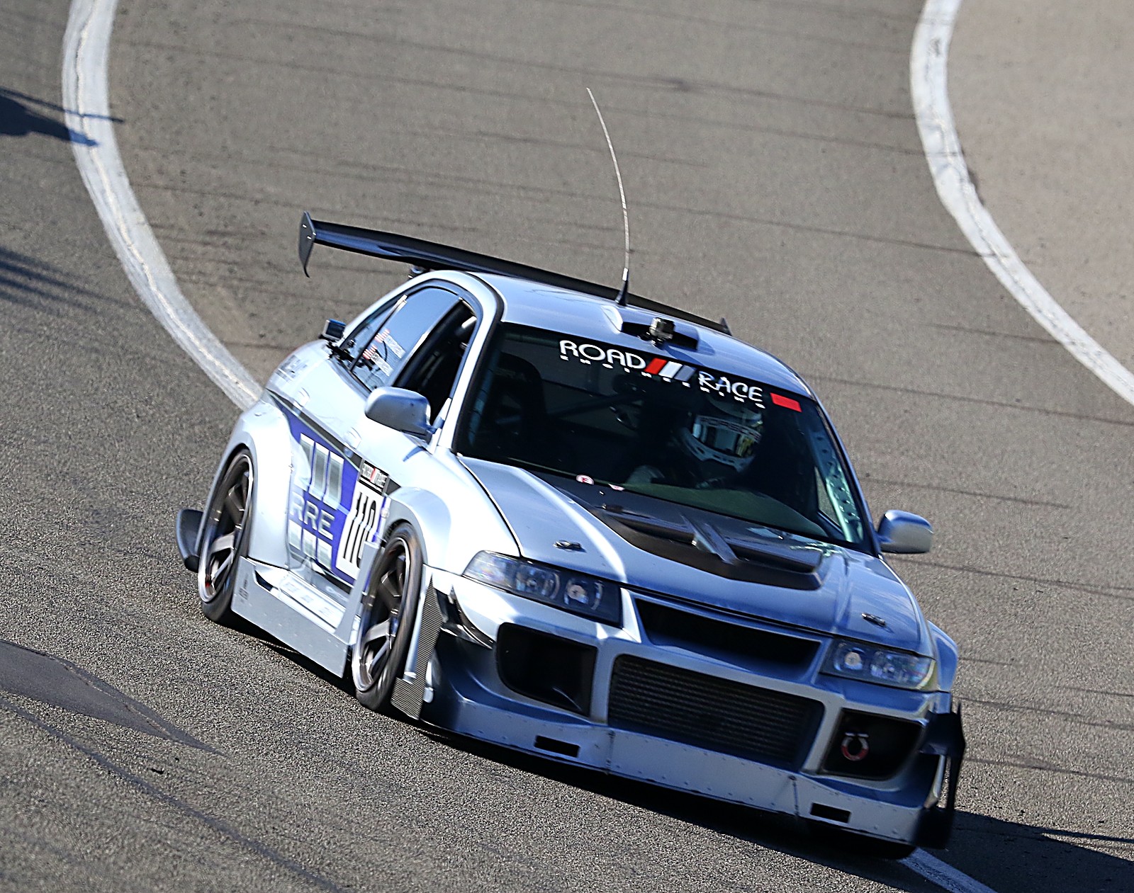 Mitsubishi Lancer Evolution VI No. 110 at the POC Red Cup, Auto Club Speedway 2017