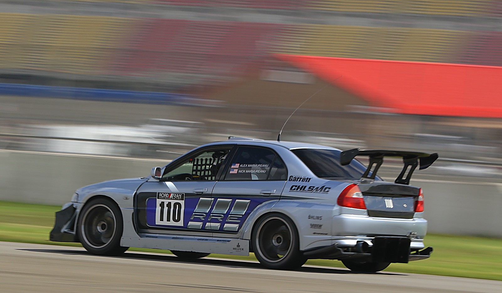 Mitsubishi Lancer Evolution VI No. 110 at the POC Red Cup, Auto Club Speedway 2017