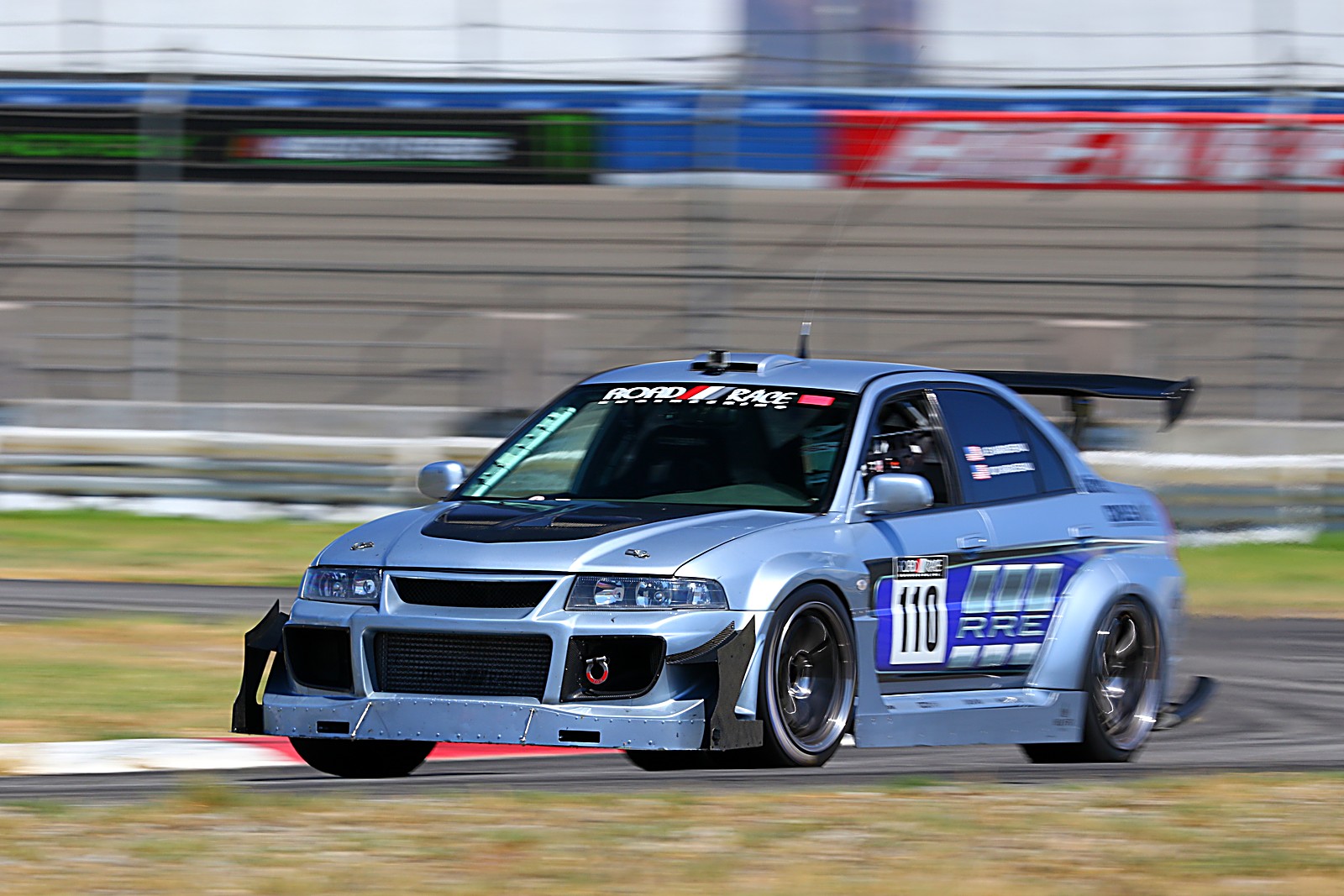Mitsubishi Lancer Evolution VI No. 110 at the POC Red Cup, Auto Club Speedway 2017