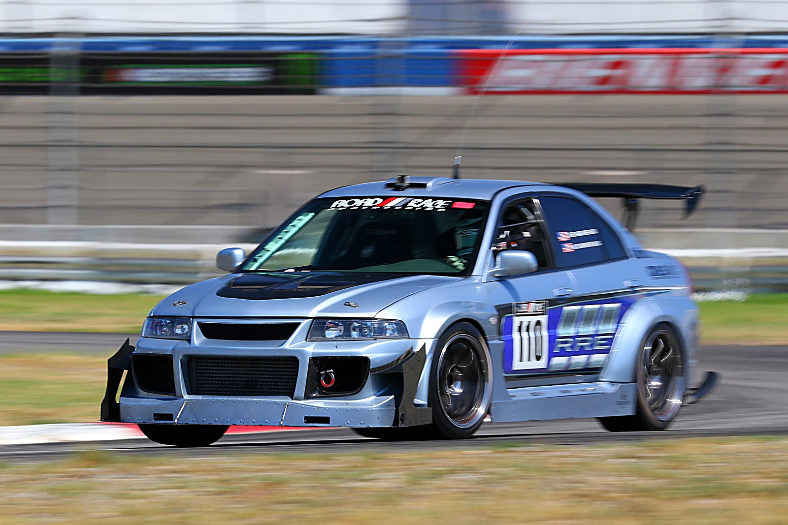 Mitsubishi Lancer Evolution VI No. 110 at the POC Red Cup, Auto Club Speedway 2017