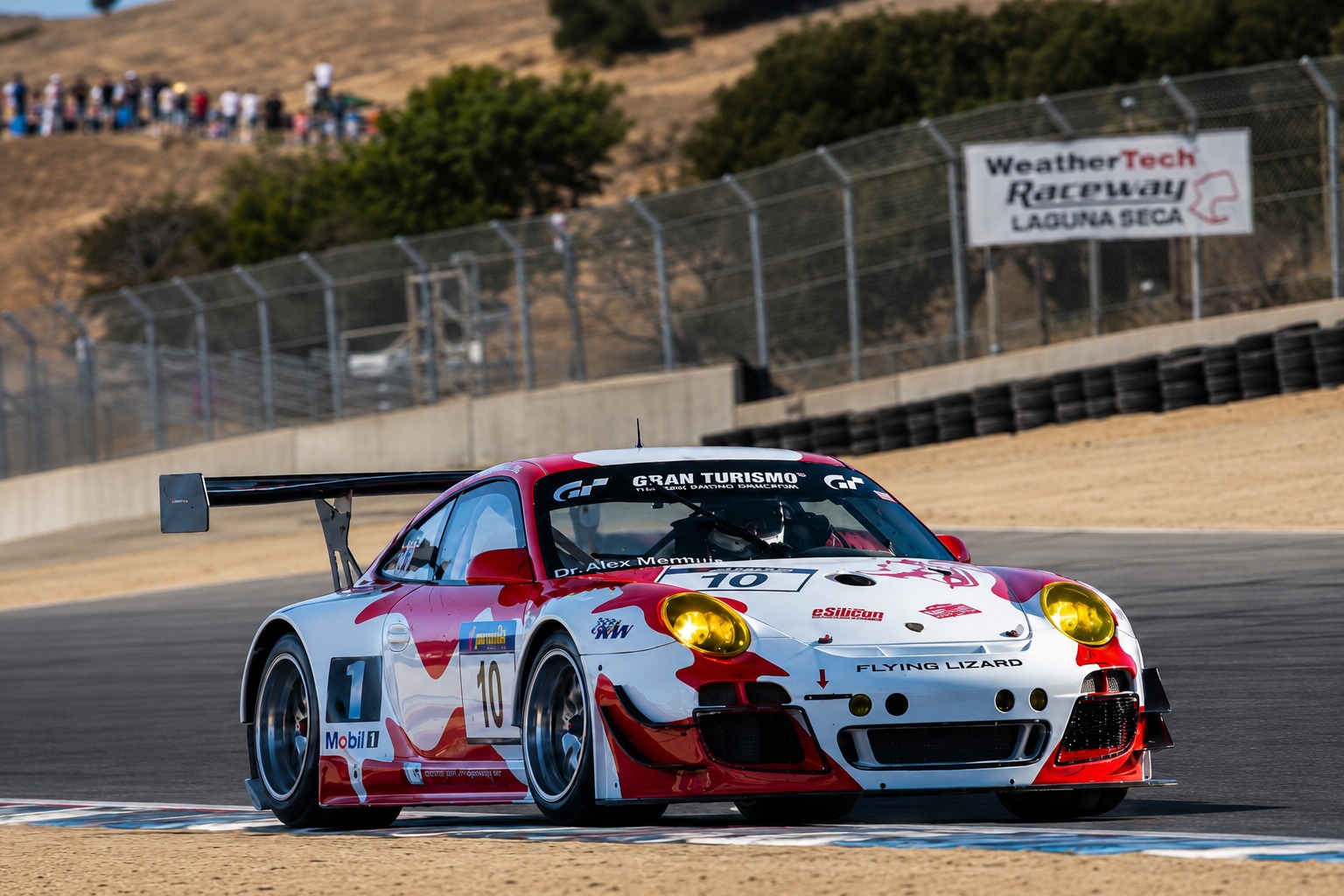 Flying Lizard Porsche 997 GT3 R No. 10 at Laguna Seca — Rennsport Reunion 7