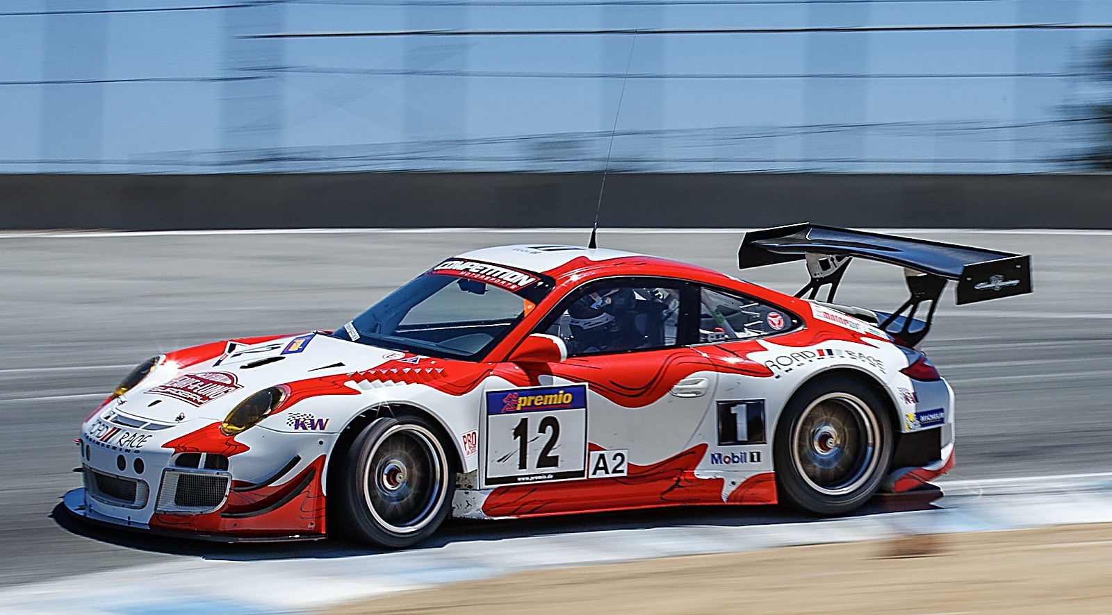 Porsche 911 GT3 R at the SCCA weekend, Laguna Seca 2017