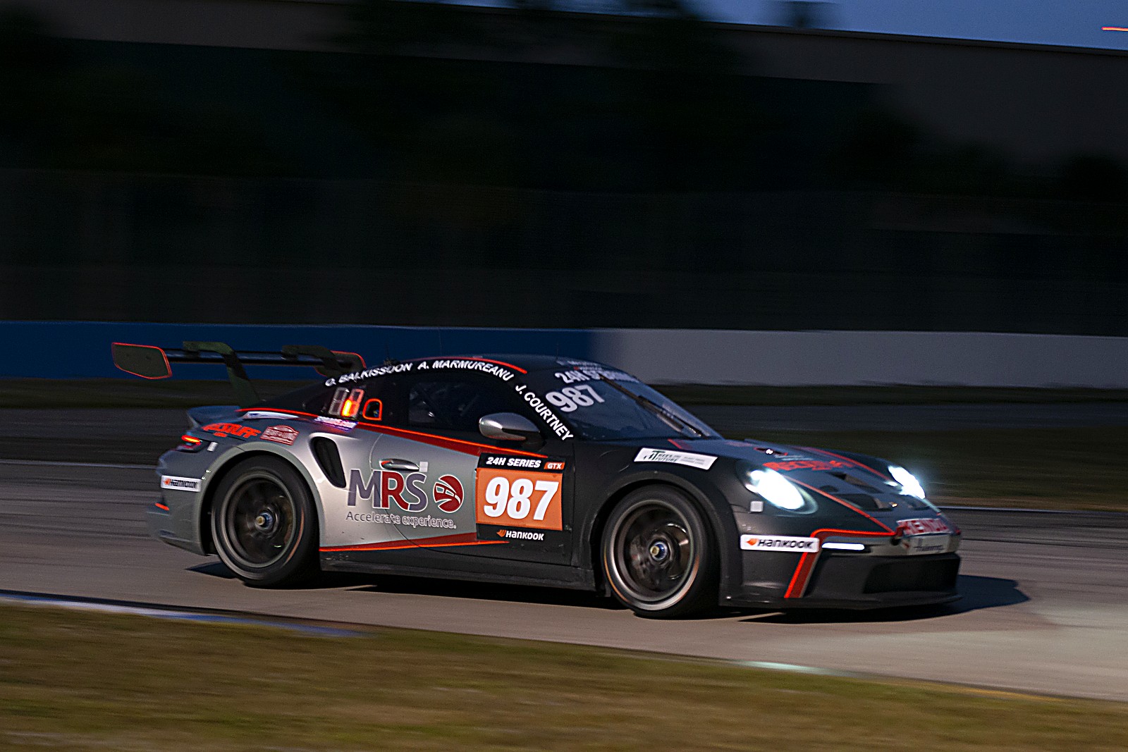 Porsche 991 Cup at the 24H Sebring 2021 — through the Sebring corners